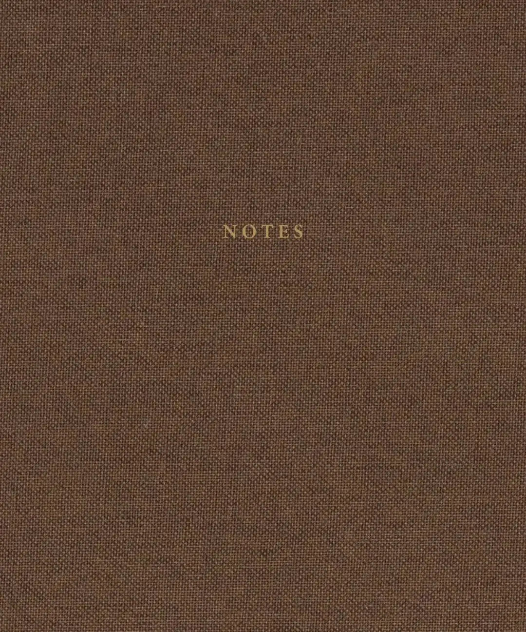 Notitieboek bruin linnen met gouden details