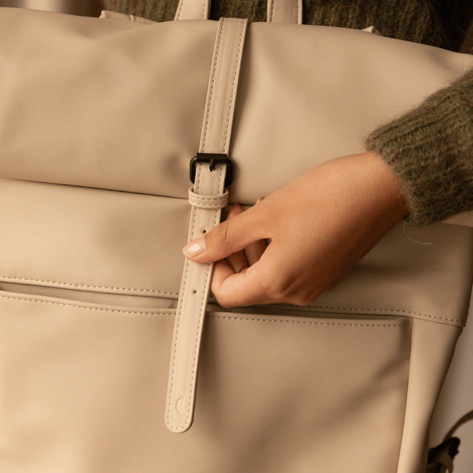 Rugtas beige / zandkleurig - laptoptas