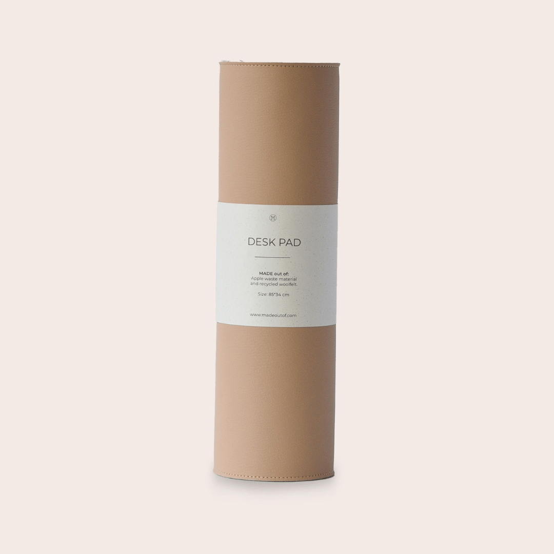 Bureau-onderlegger vegan leer beige