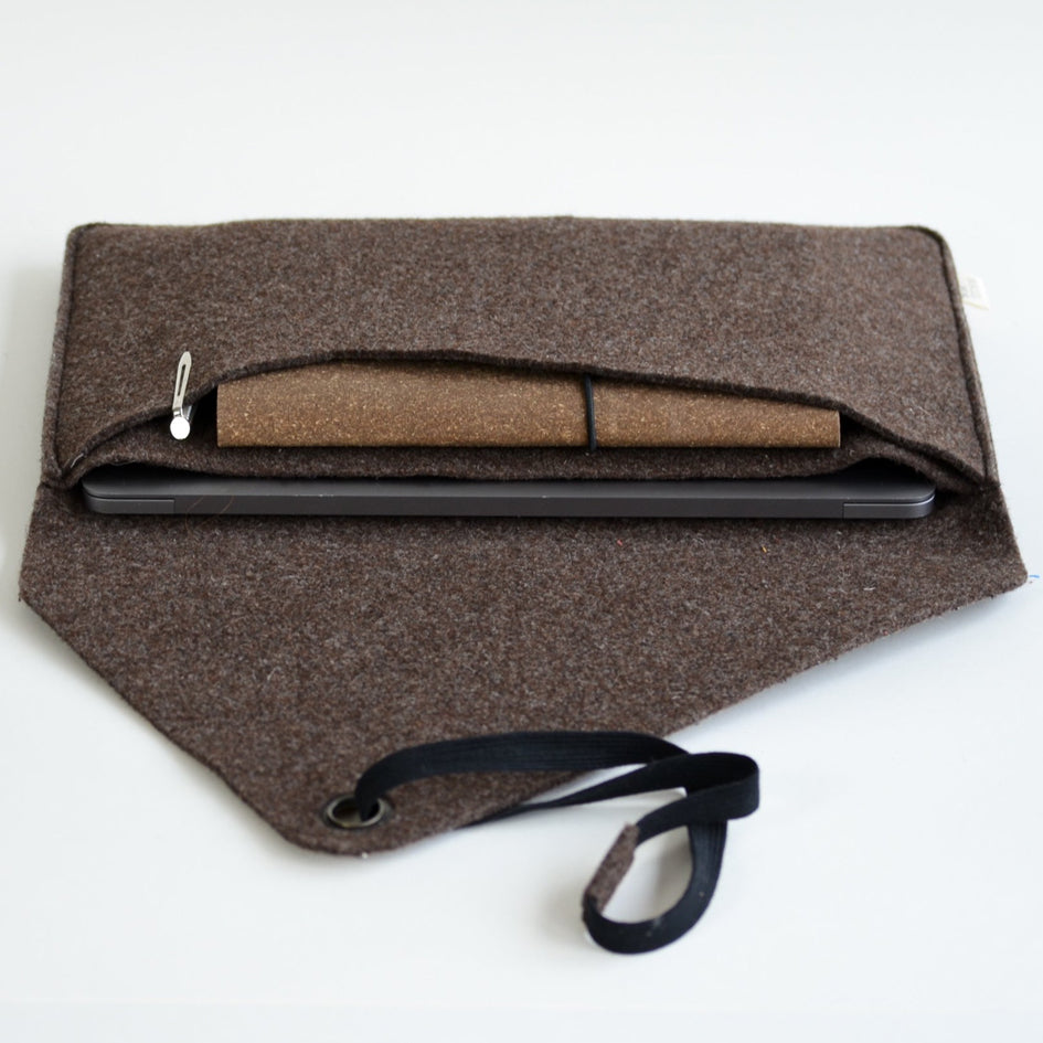 Duurzame laptop- en tablethoes - bruin