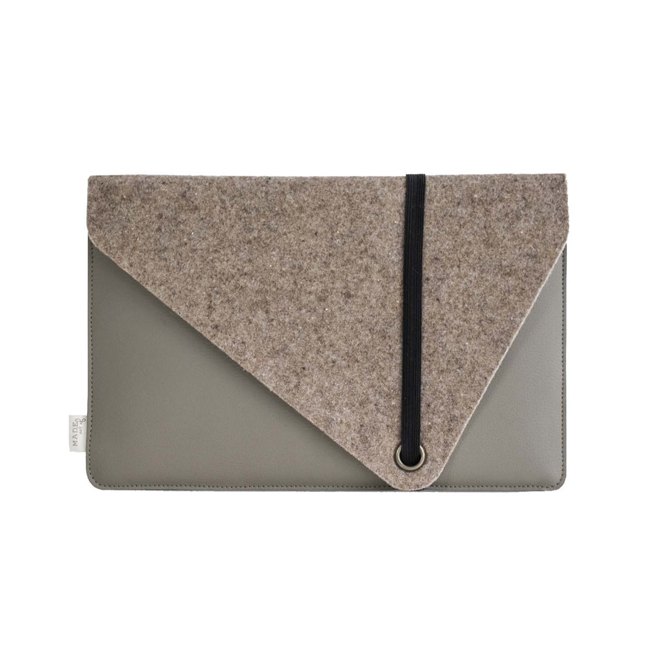 Duurzame laptop- en tablethoes - taupe