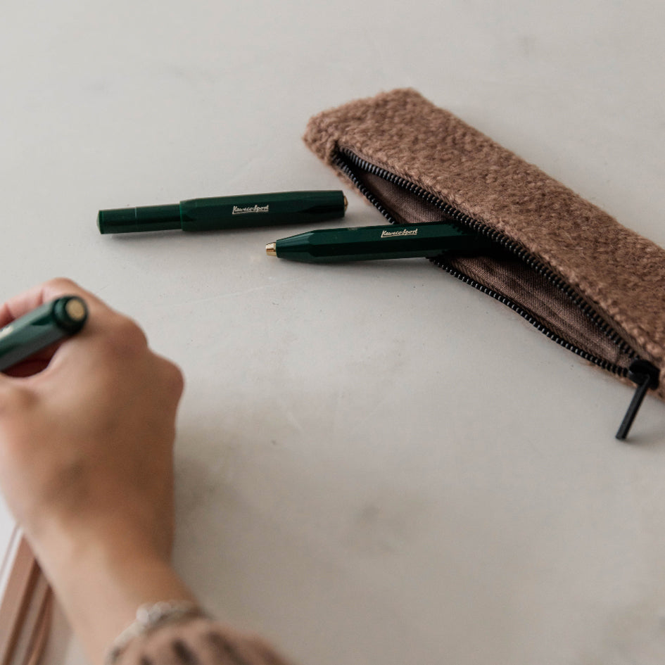 Pencil case - wool - cocoa