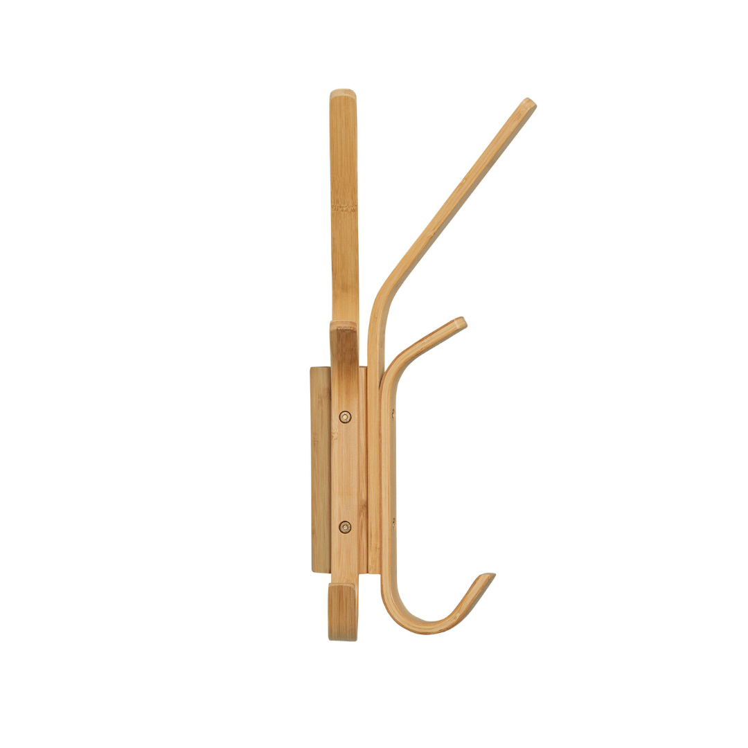 Hübsch Flex Hook Duo – Bamboe kapstok met zes haken