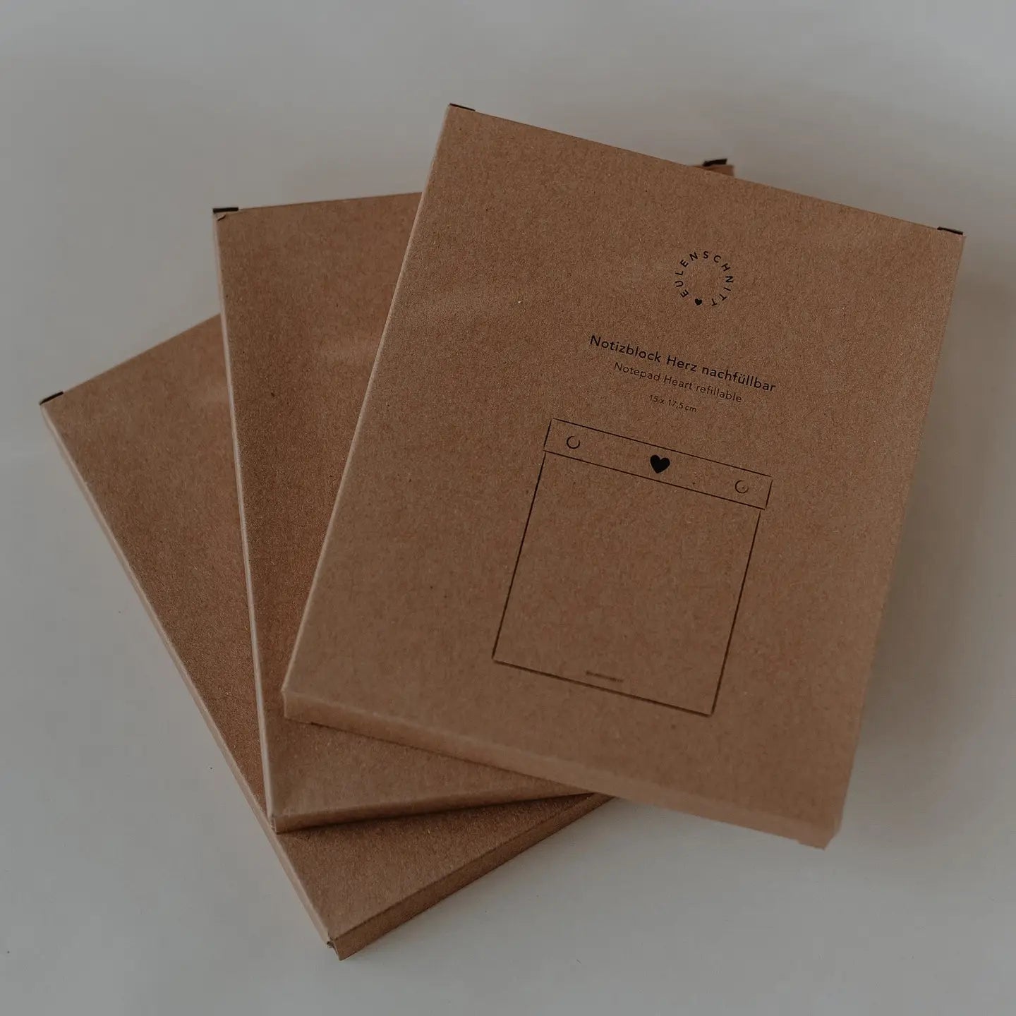 Navulbaar notitieblok met hartje