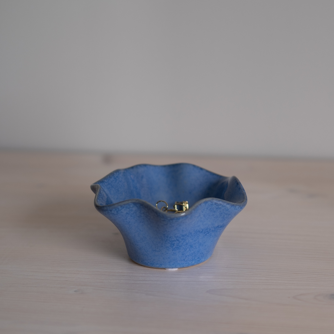 Opbergbakje - keramiek - blauw