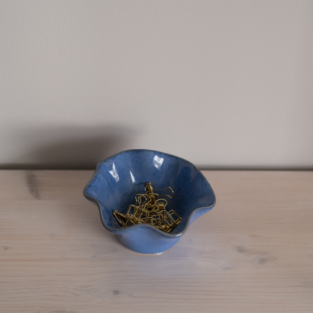 Opbergbakje - keramiek - blauw