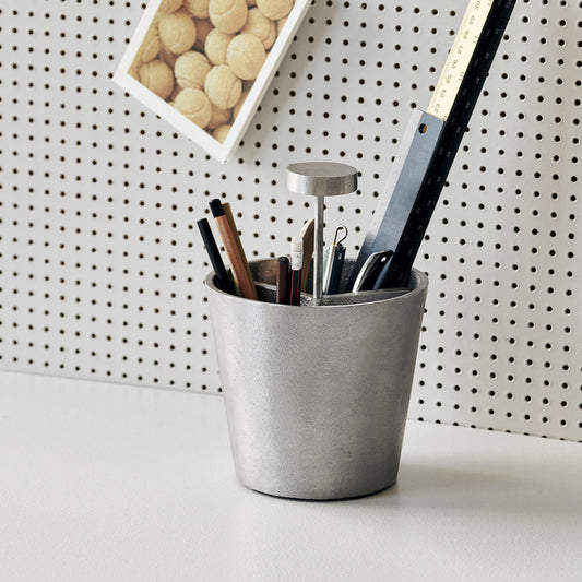 Pen holder - brushed aluminum