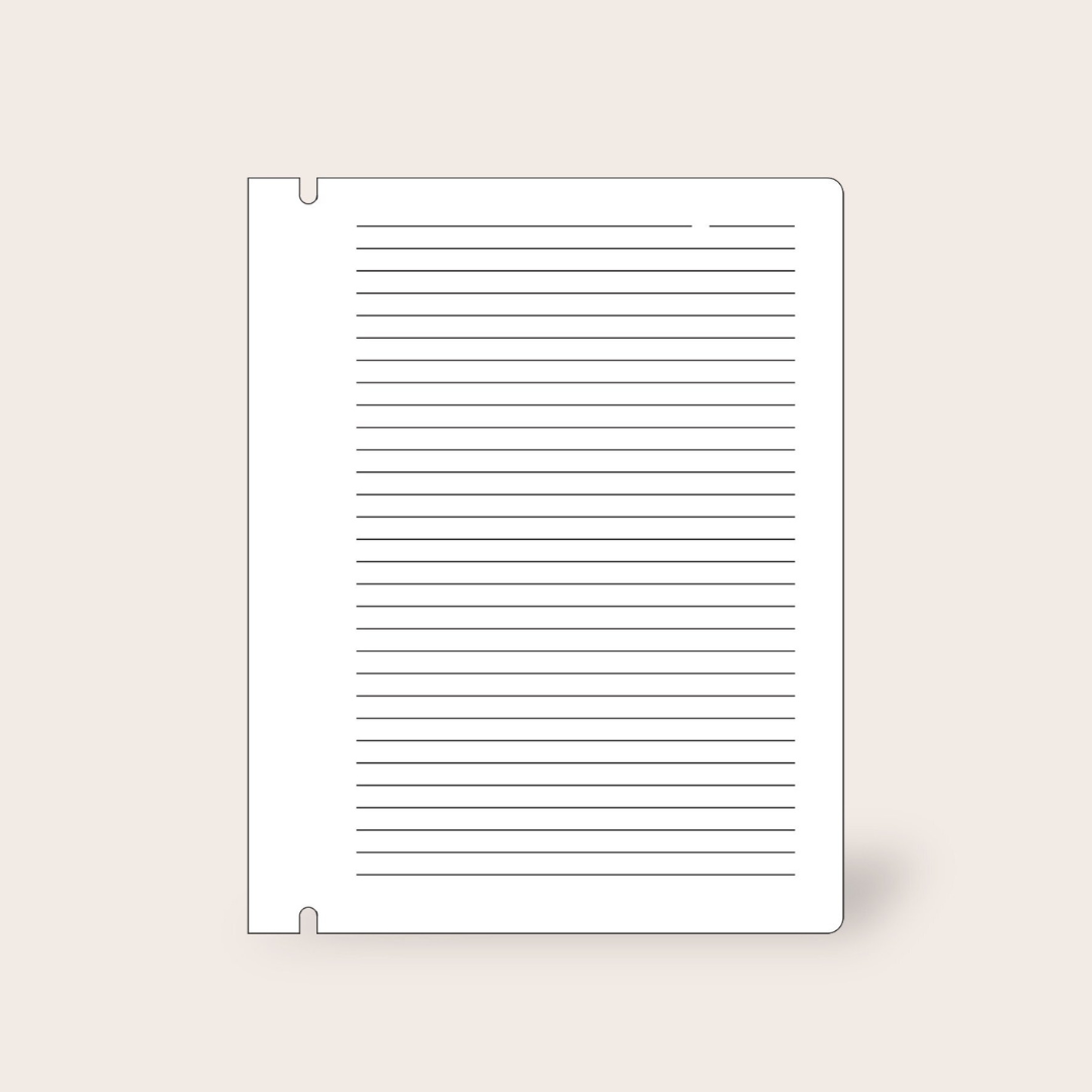 Hervulbaar notitieboek - CIRCULAIR - blauw of beige
