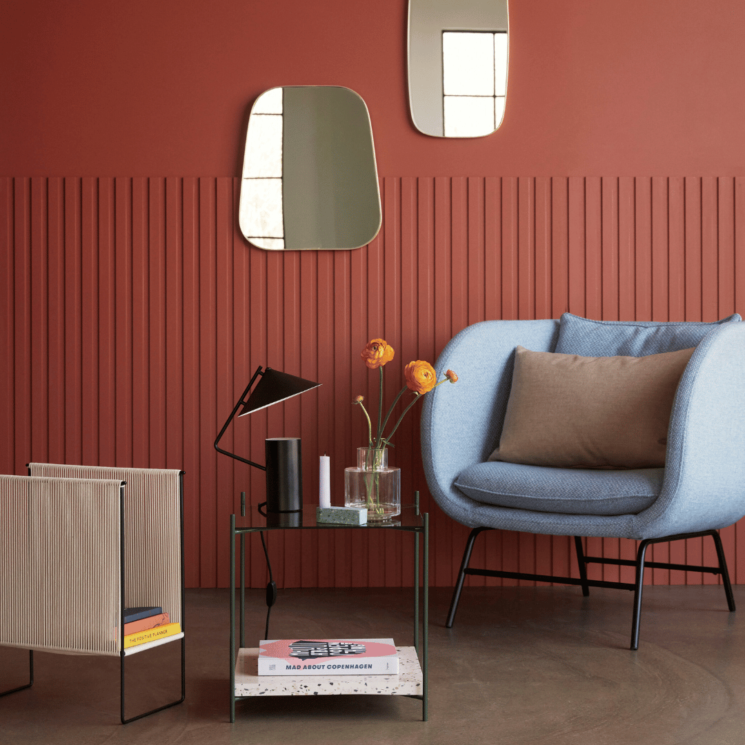 Hübsch String Magazine Holder – Minimalistisch tijdschriftenrek in zwart/wit