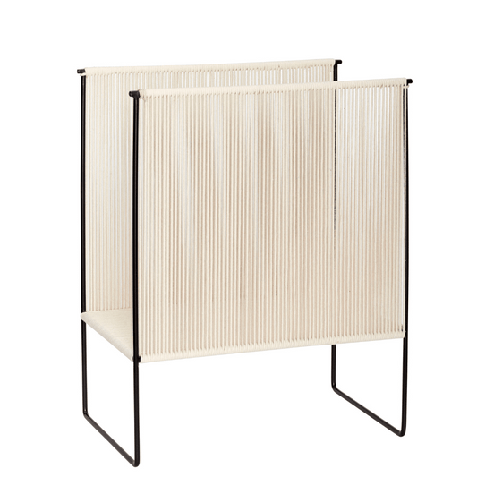 String Magazine Holder - rack - black/white