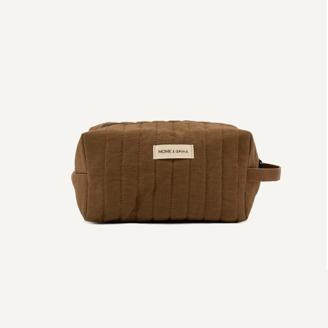Toilettasje / make-up tasje - padded - oak