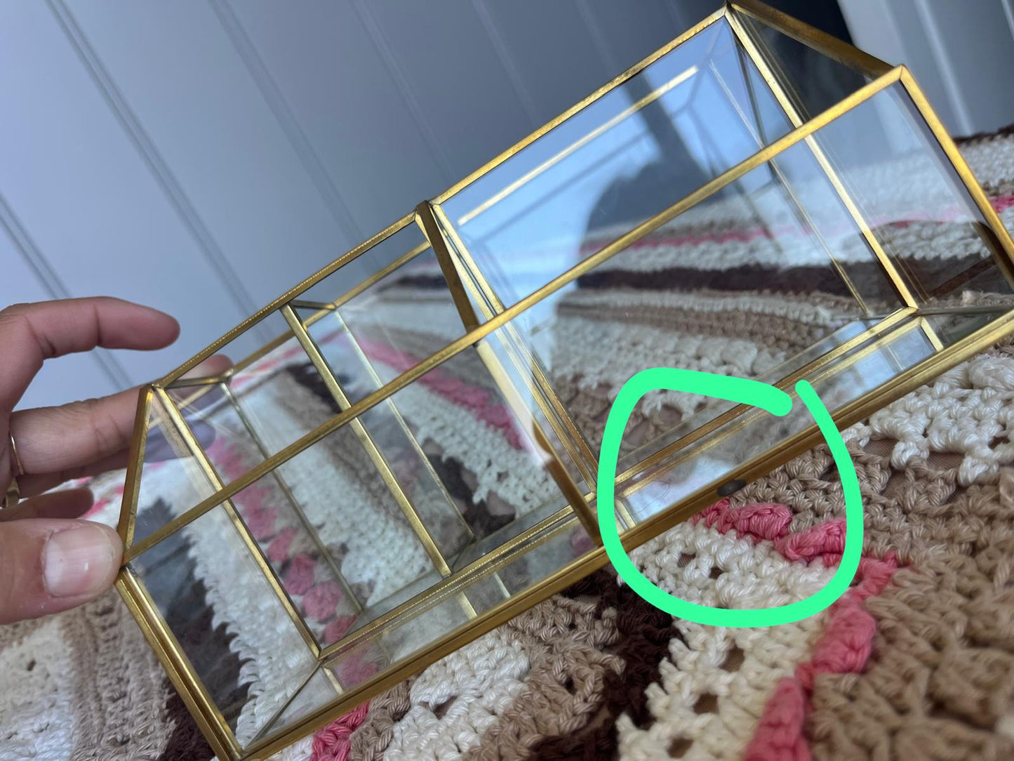 Desk organiser / pennenbakje - glas en goud - LICHTE BESCHADIGING - Kantooraccessoires - The Perfect Desk