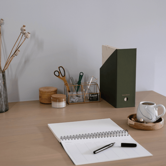 Desk organiser / pennenbakje - glas en goud - LICHTE BESCHADIGING - Kantooraccessoires - The Perfect Desk