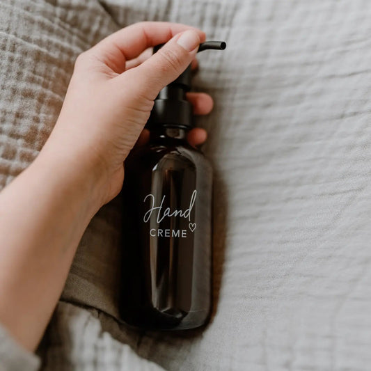 Navulbare handcrème dispenser van glas - glaswerk - The Perfect Desk