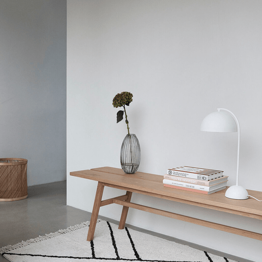 Ripple Vase - smoked ribbel vaas - grijs - Vaas - The Perfect Desk