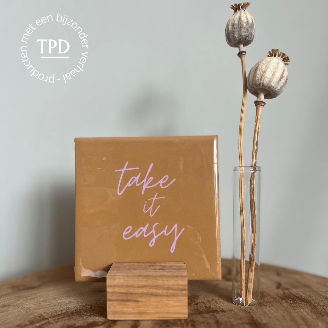 Tegeltjeshouder van hout - De Sleutelbloem - Wandplank - The Perfect Desk