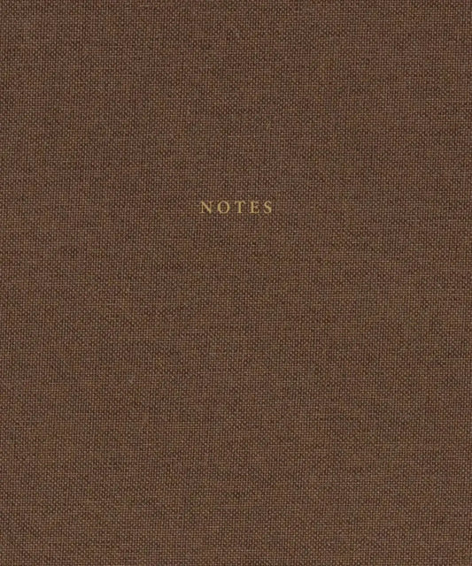 Notitieboek bruin linnen met gouden details