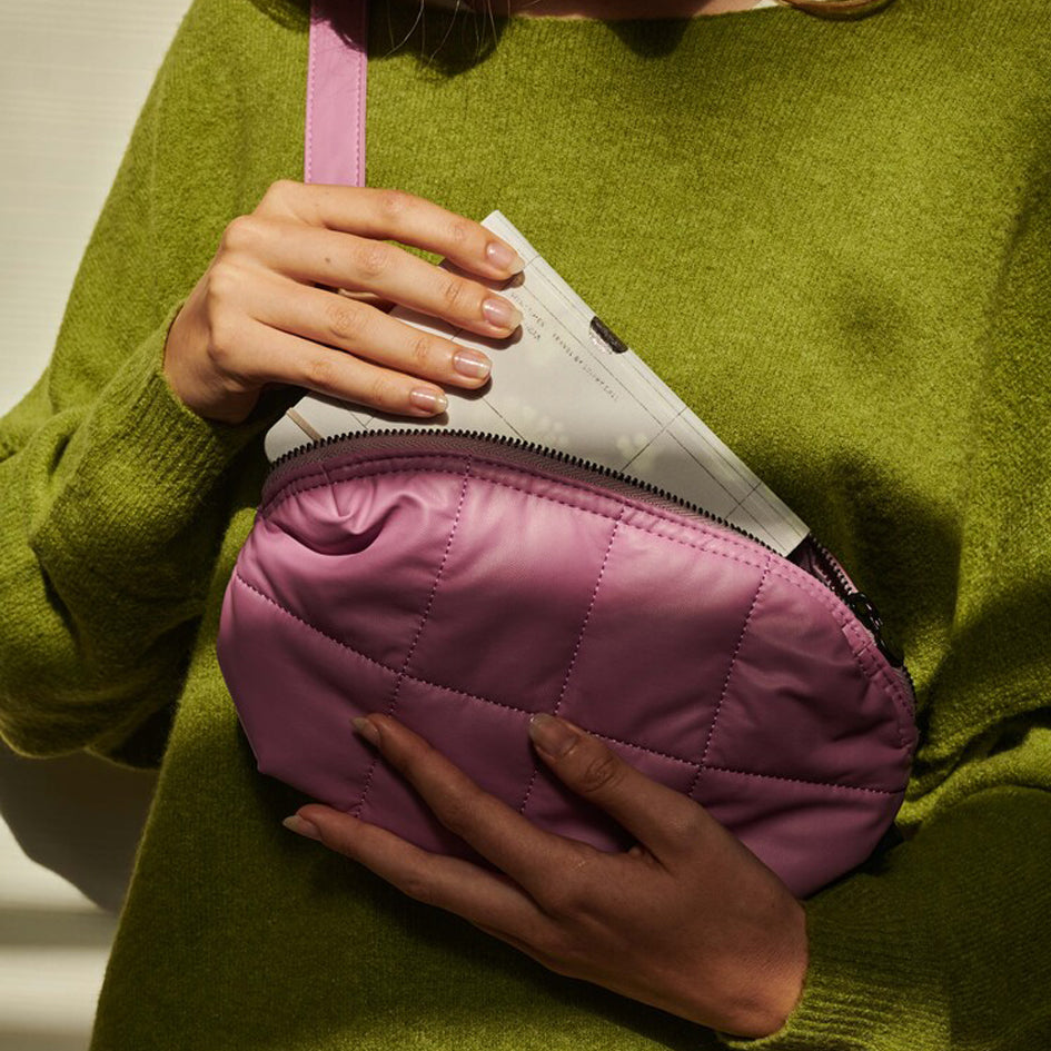 Fanny pack / belt bag - puffy - roze