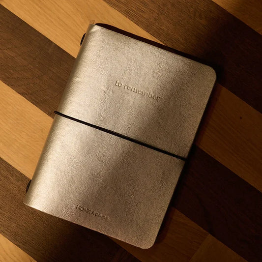 Hervulbaar notitieboek / notebook M - vegan leather - hematite (SPECIAL EDITION)