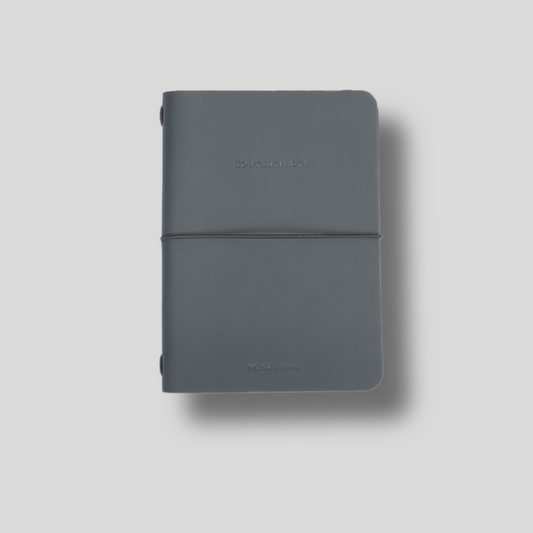 Hervulbaar notitieboek / notebook M - vegan leather - ash grijs