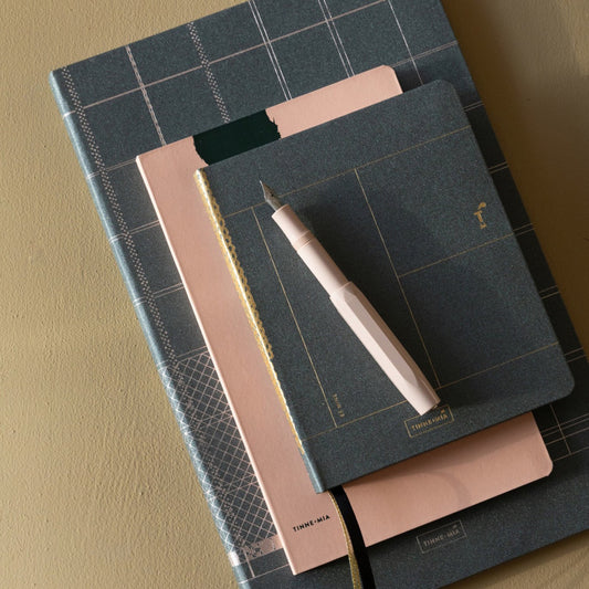 Notebook A6 - linen cover - Forrest green