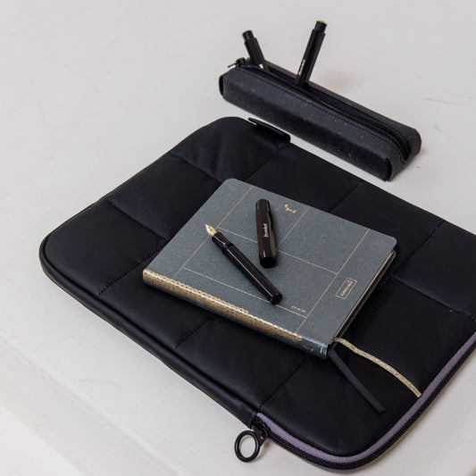 Notebook A6 - linen cover - Forrest green
