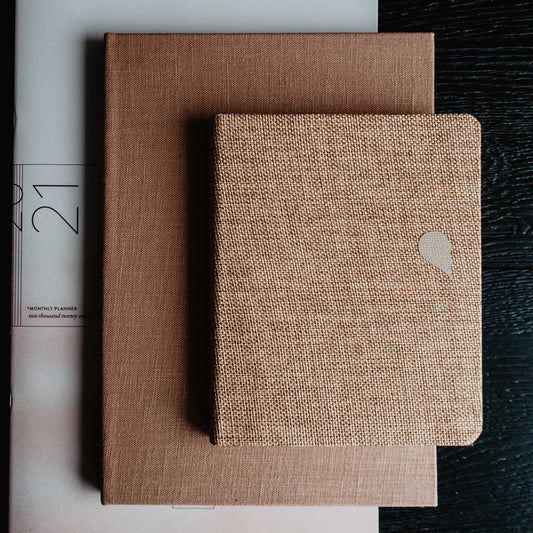 A6 notebook with linen cover - Fluorite