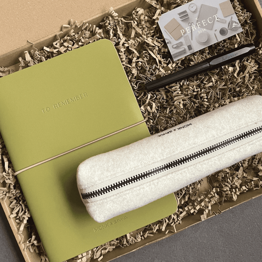 Pakket notebook + pen + etui - Wool & Write Set