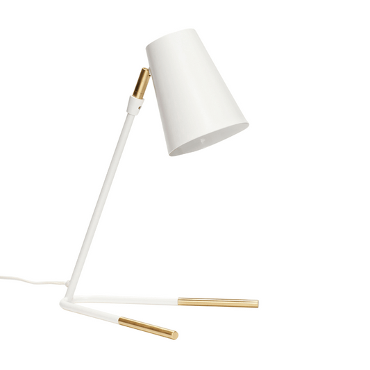 Slant Table Lamp - White/Brass - table lamp