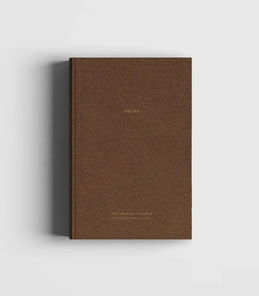 Journal bruin linnen met gouden details - Journal - The Perfect Desk