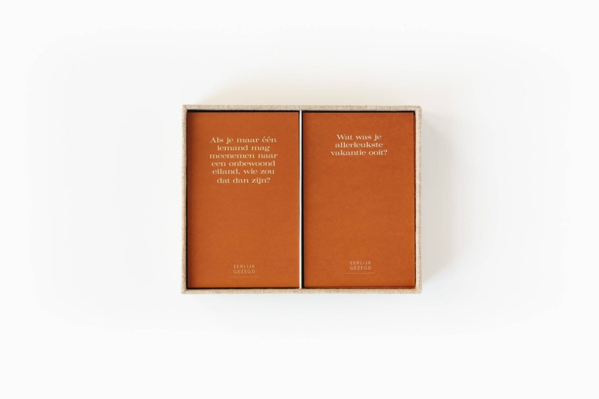 Journalkaarten/ Gesprekskaarten - eerlijk gezegd - Cadeaupakket - The Perfect Desk