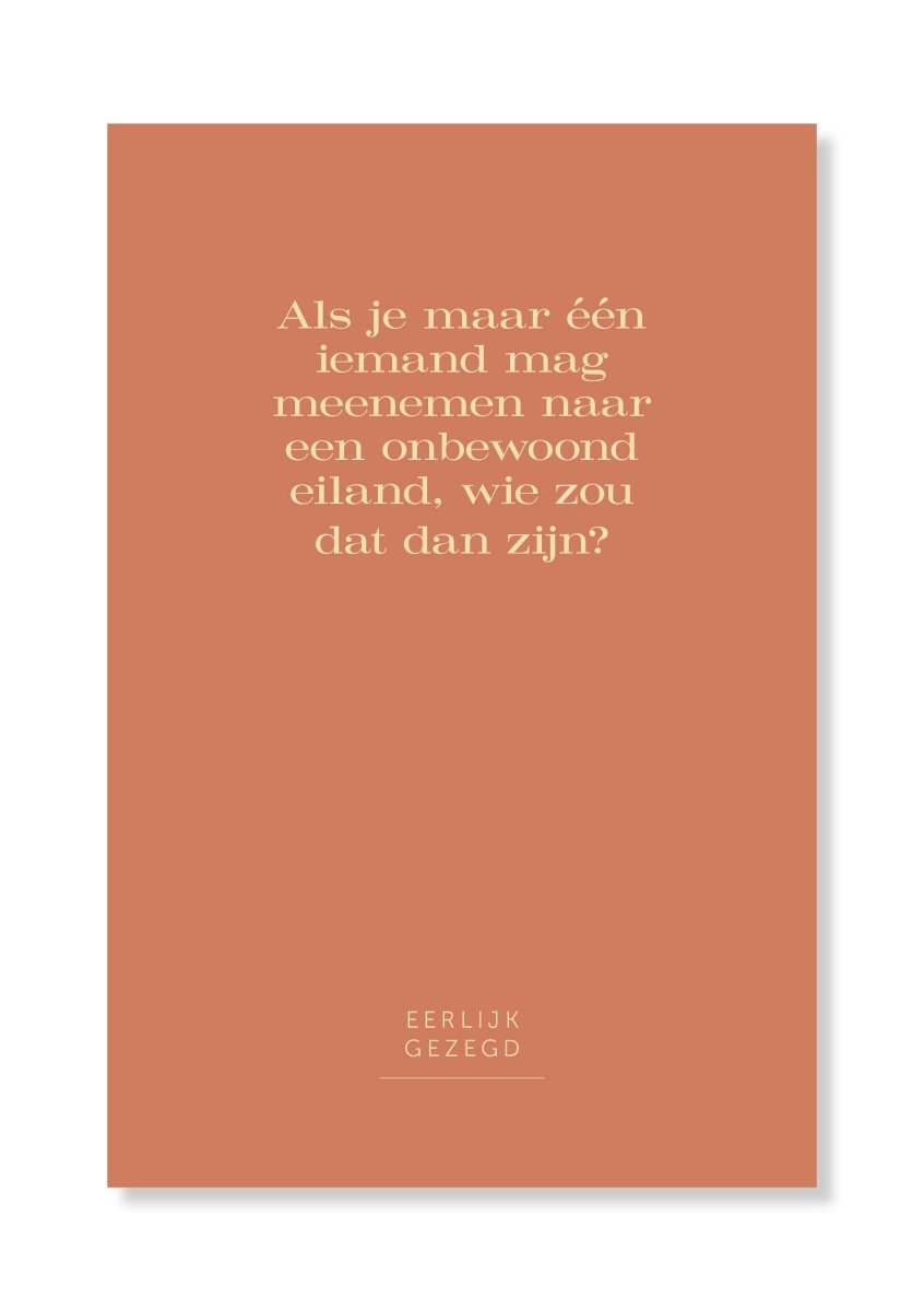 Journalkaarten/ Gesprekskaarten - eerlijk gezegd - Cadeaupakket - The Perfect Desk