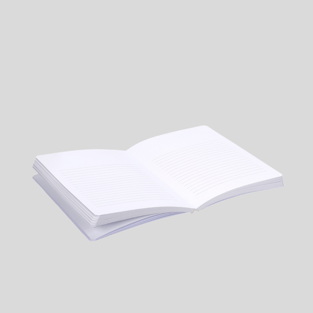 Leren notitieboek hervulbaar M - vegan leather in ash grijs - Notitieboek - The Perfect Desk