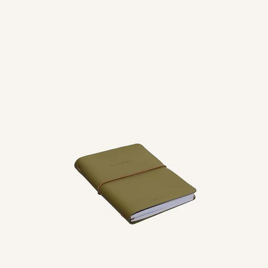 Refillable notebook M - vegan leather - green