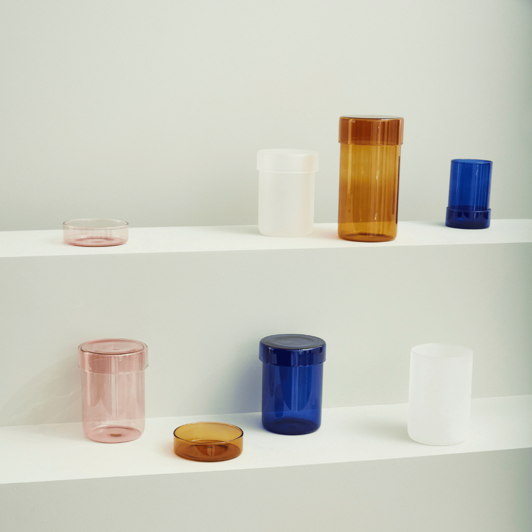 Pop storage jars - opbergpotten - set van twee - Opberger - The Perfect Desk
