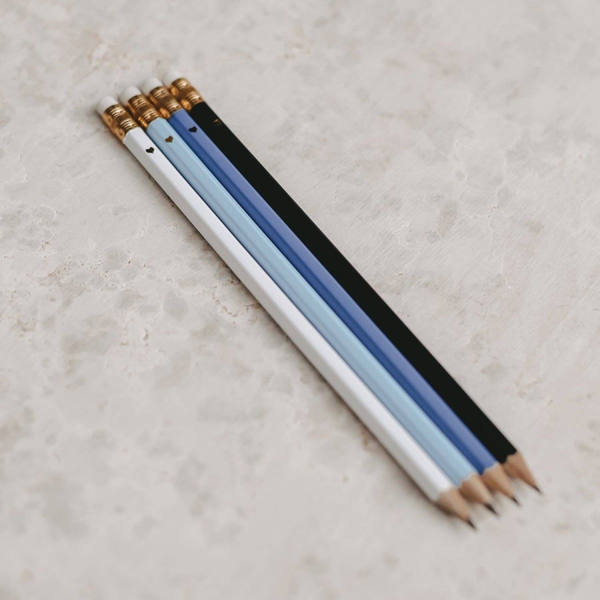 Potloodset - blauw - 4 - delig set - Potloden - The Perfect Desk