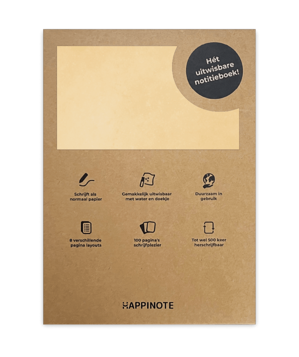 Uitwisbaar notitieboek A5 - geel - Notitieboek - The Perfect Desk