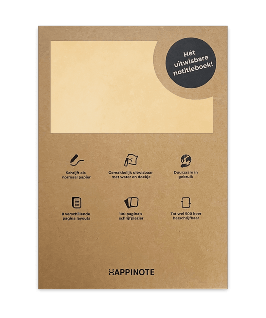 Uitwisbaar notitieboek A5 - geel - Notitieboek - The Perfect Desk