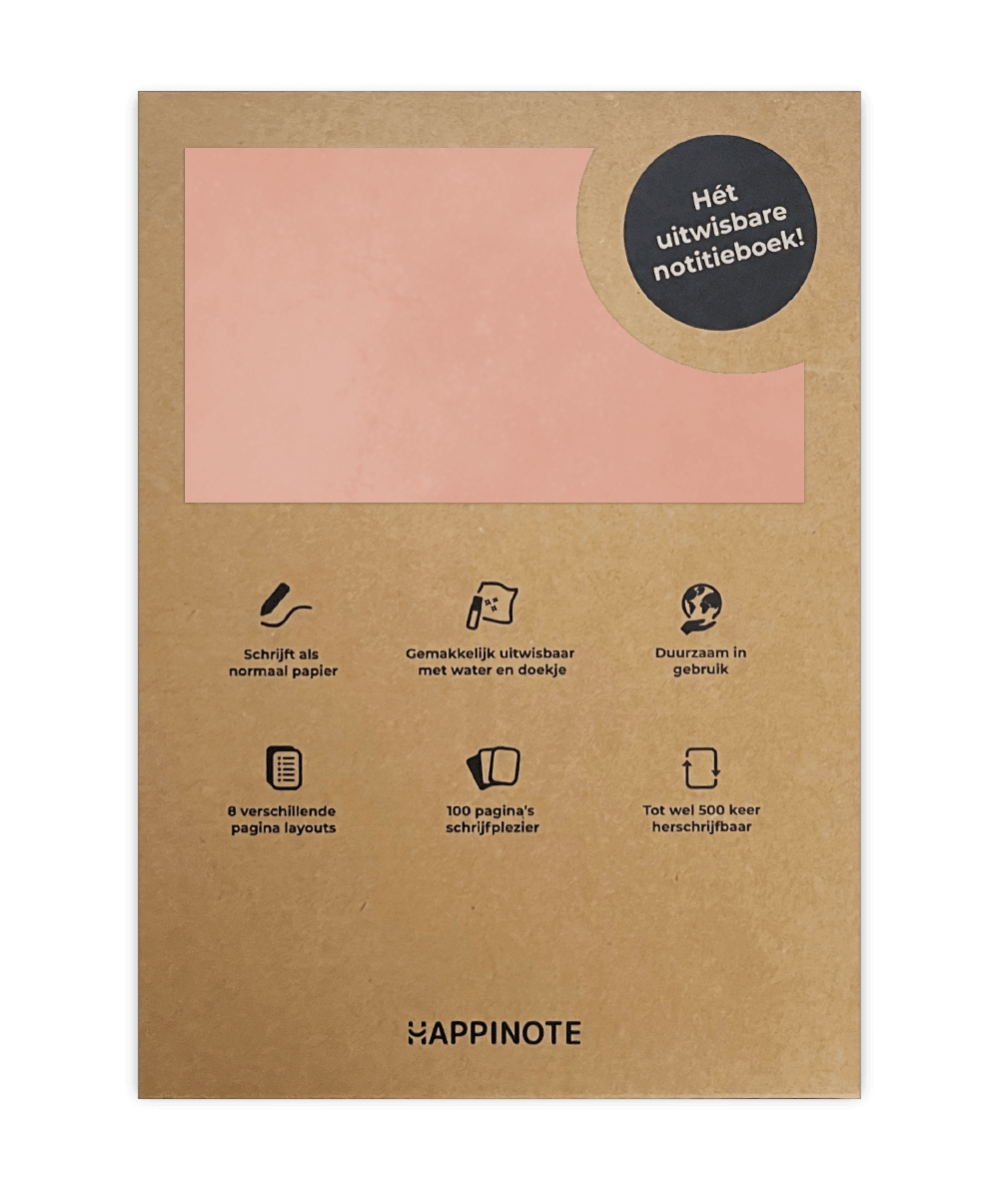 Uitwisbaar notitieboek A5 - roze - Notitieboek - The Perfect Desk
