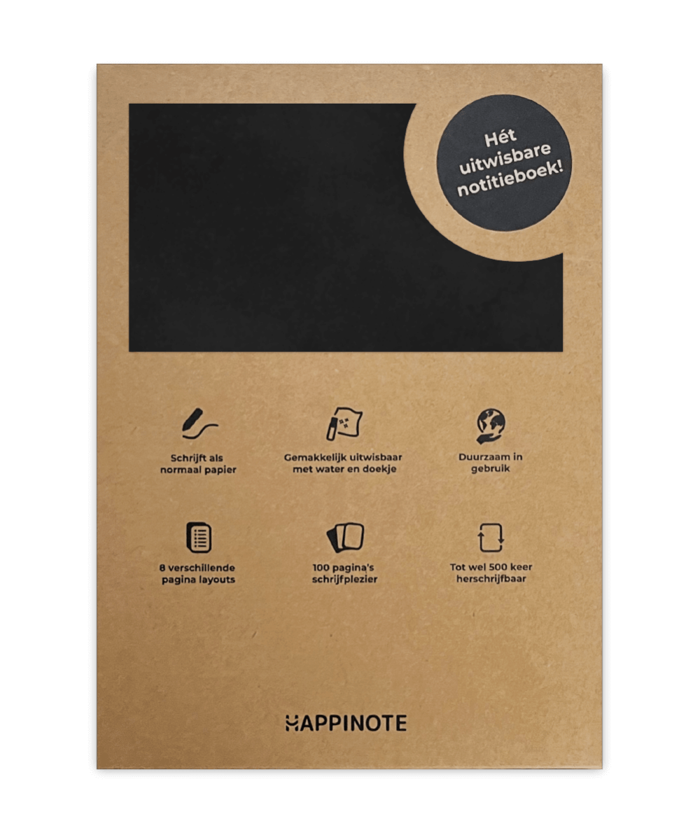 Uitwisbaar notitieboek A5 - zwart - Notitieboek - The Perfect Desk