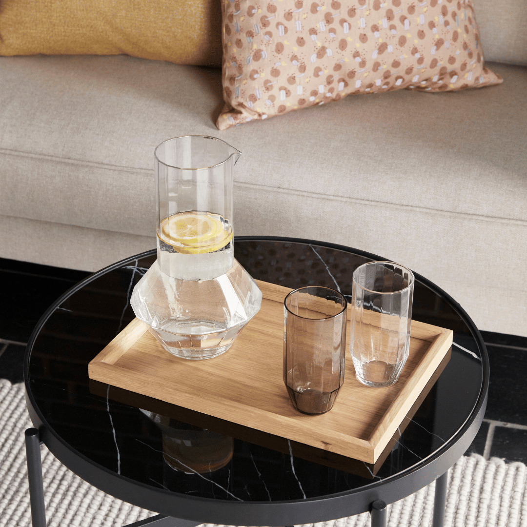 Waterkaraf met bijpassende glazen - Aster Jug Clear + glasses - glaswerk - The Perfect Desk