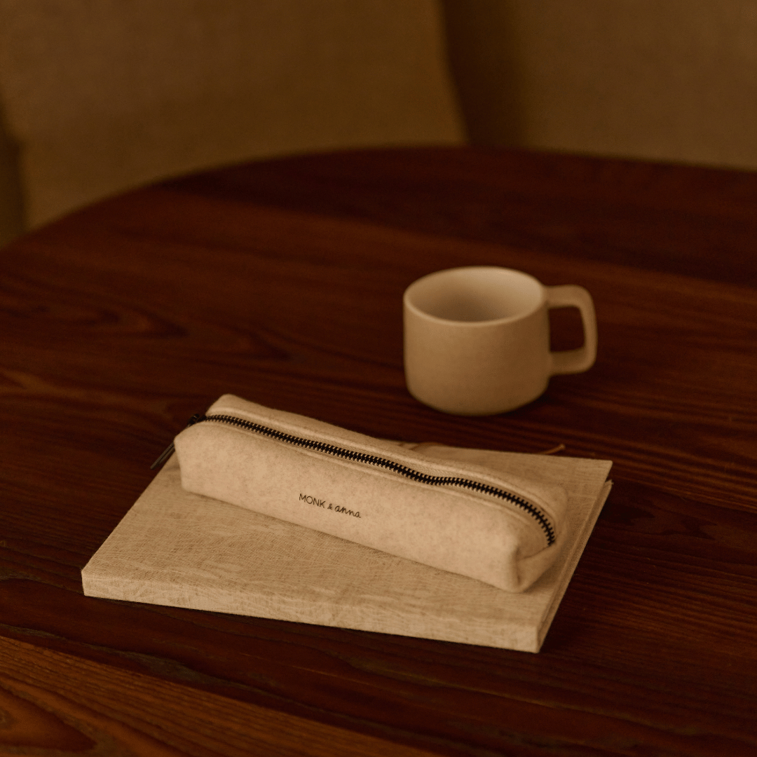 Wollen etuitje - beige - Etui - The Perfect Desk